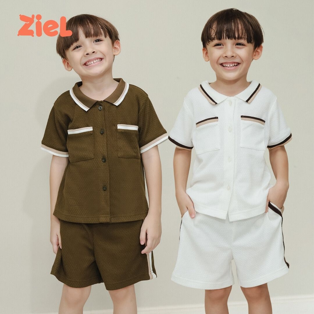 ZIEL KIDS - Jeno Set Baju Anak Laki-Laki Setelan Atas Bawah Knit Premium