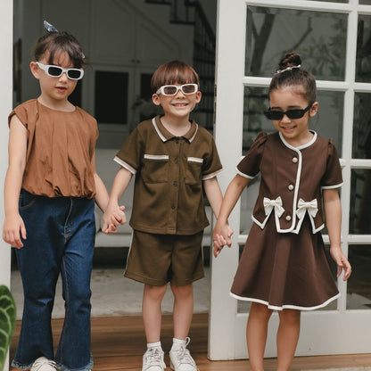 ZIEL KIDS - Jeno Set Baju Anak Laki-Laki Setelan Atas Bawah Knit Premium