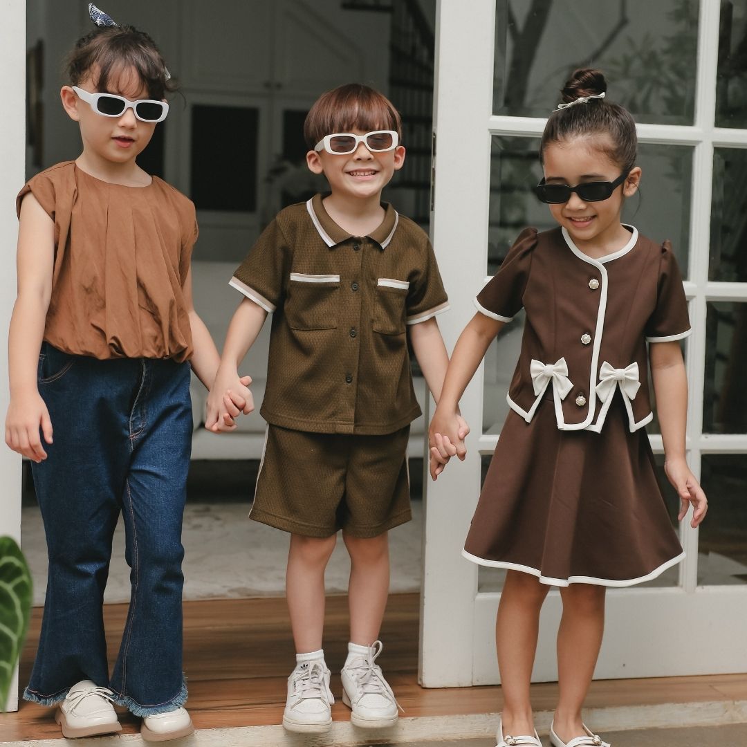 ZIEL KIDS - Melia Set Baju Anak Perempuan Setelan Atas Bawah Semiwool Premium