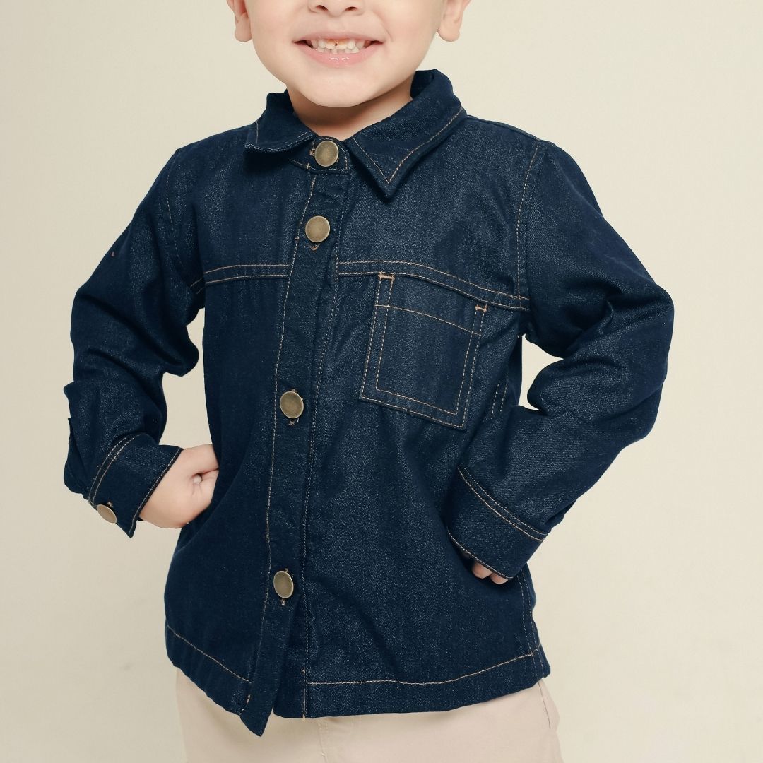 ZIEL KIDS - Elden Top Kemeja Anak Laki-Laki Jeans Premium