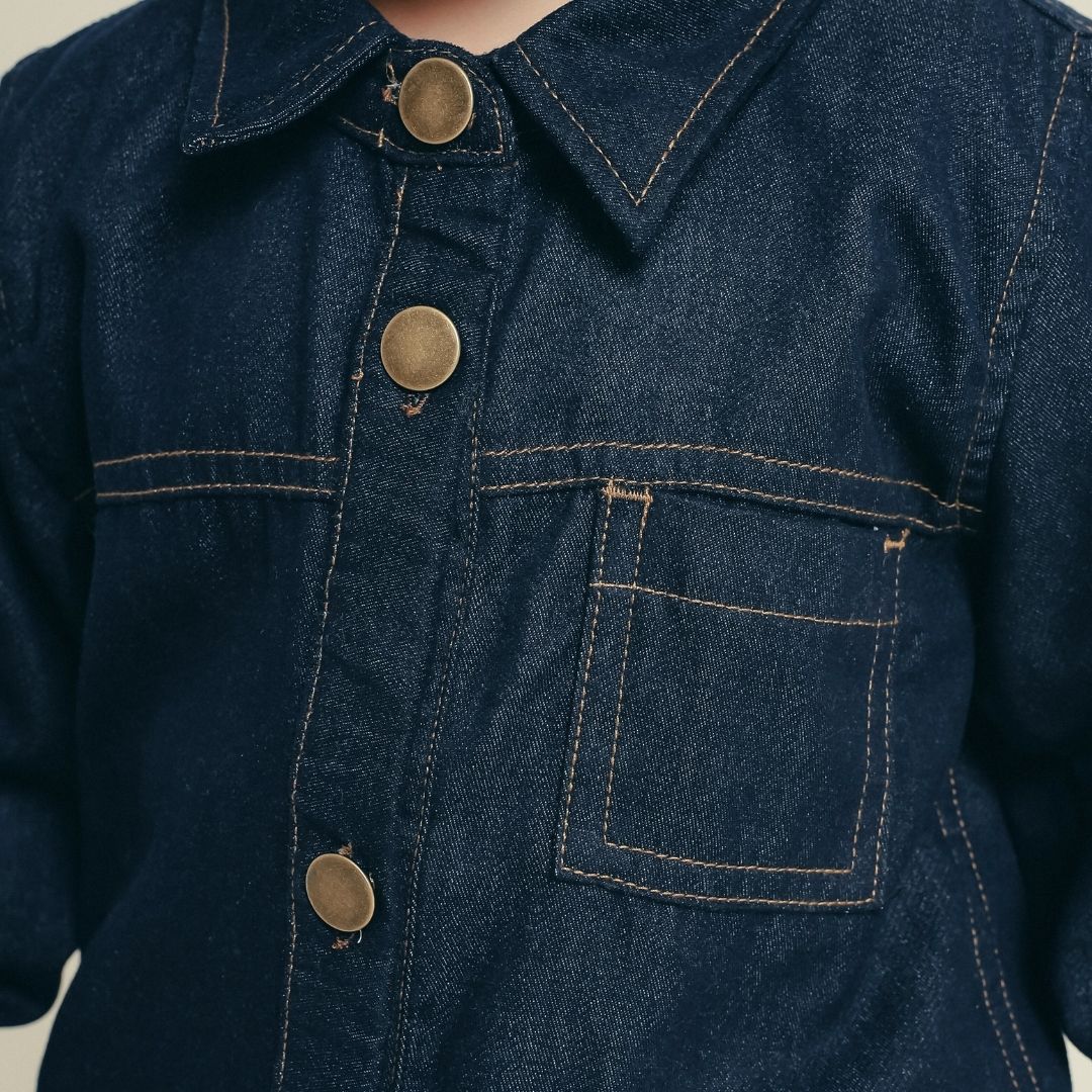 ZIEL KIDS - Elden Top Kemeja Anak Laki-Laki Jeans Premium