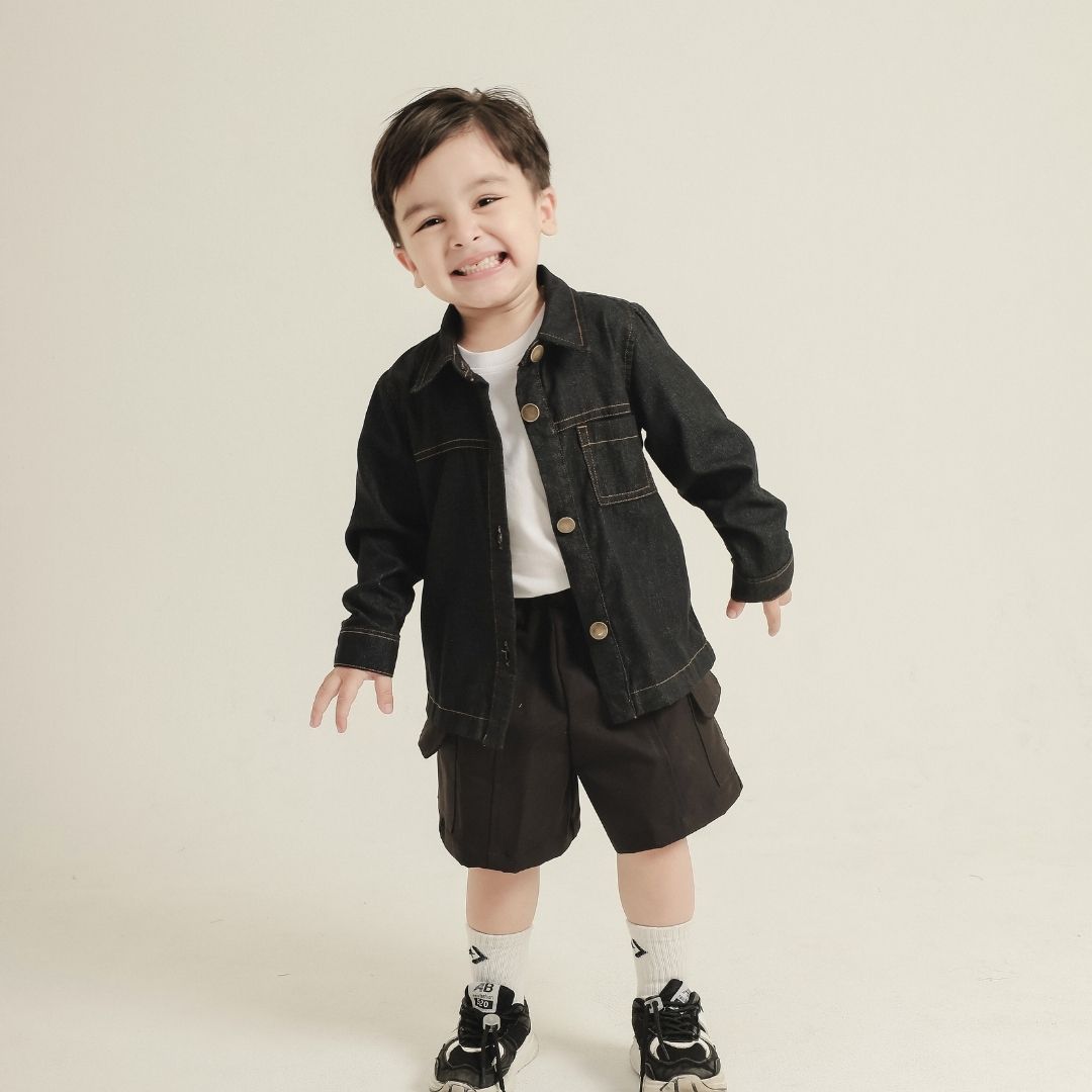ZIEL KIDS - Elden Top Kemeja Anak Laki-Laki Jeans Premium