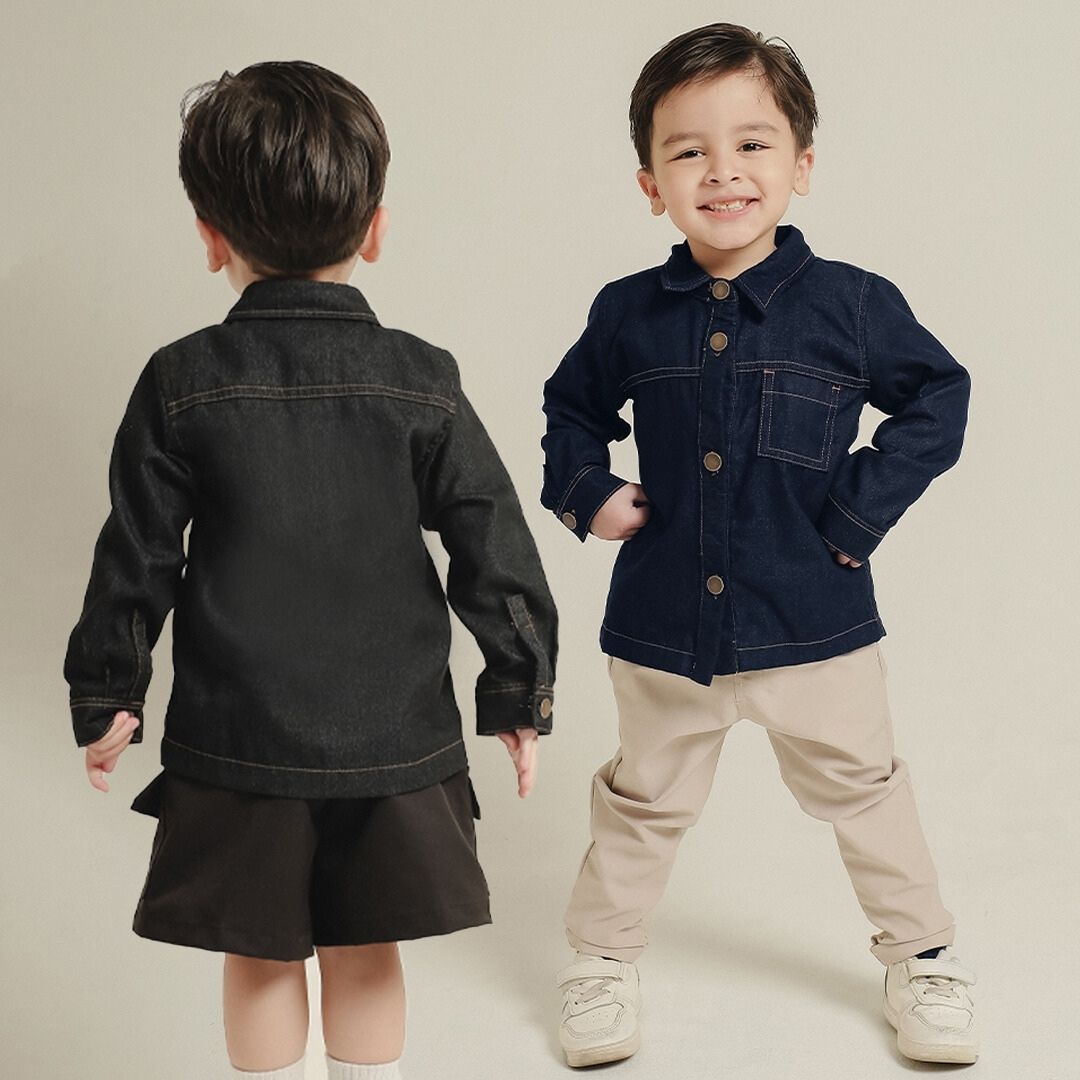 ZIEL KIDS - Elden Top Kemeja Anak Laki-Laki Jeans Premium