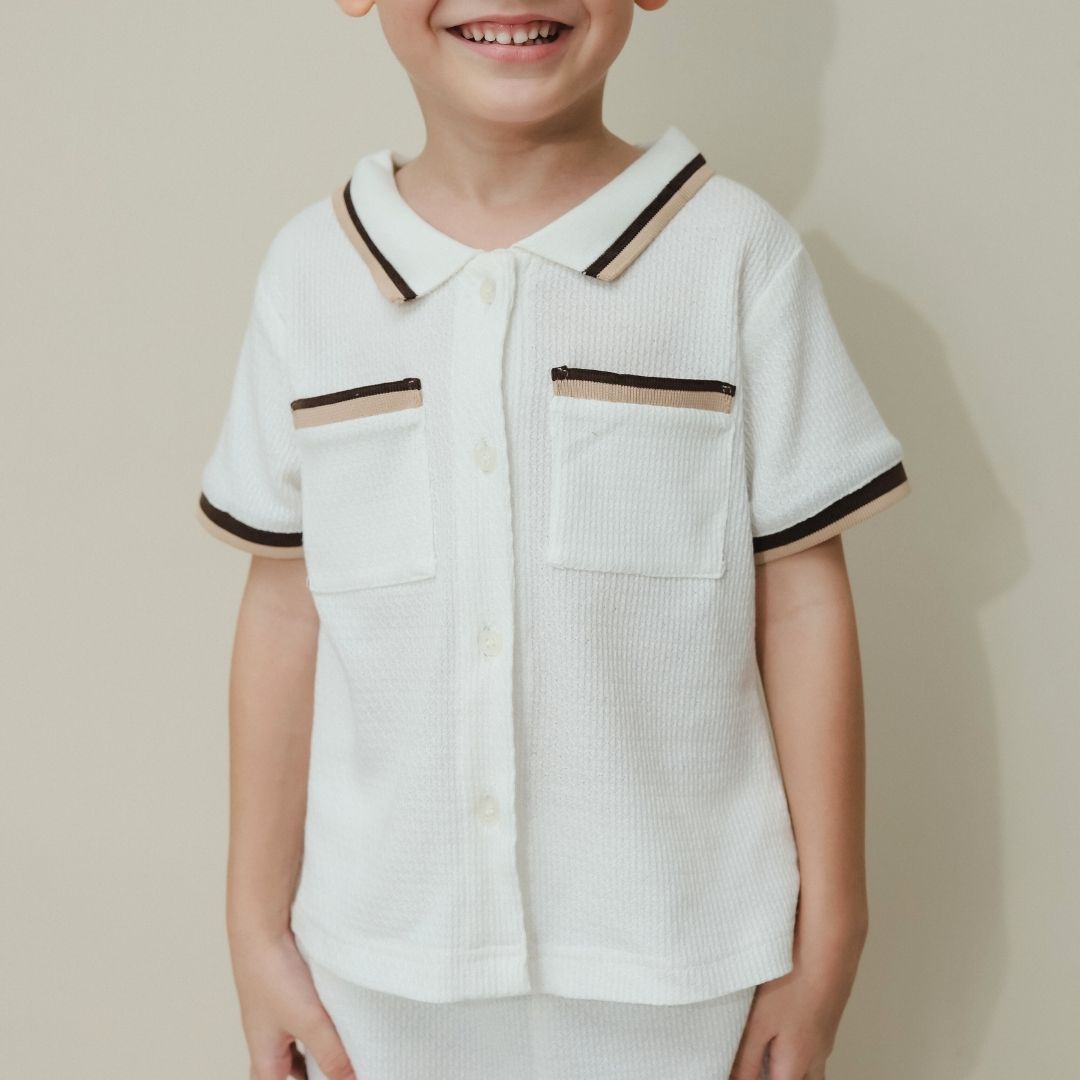 ZIEL KIDS - Jeno Set Baju Anak Laki-Laki Setelan Atas Bawah Knit Premium