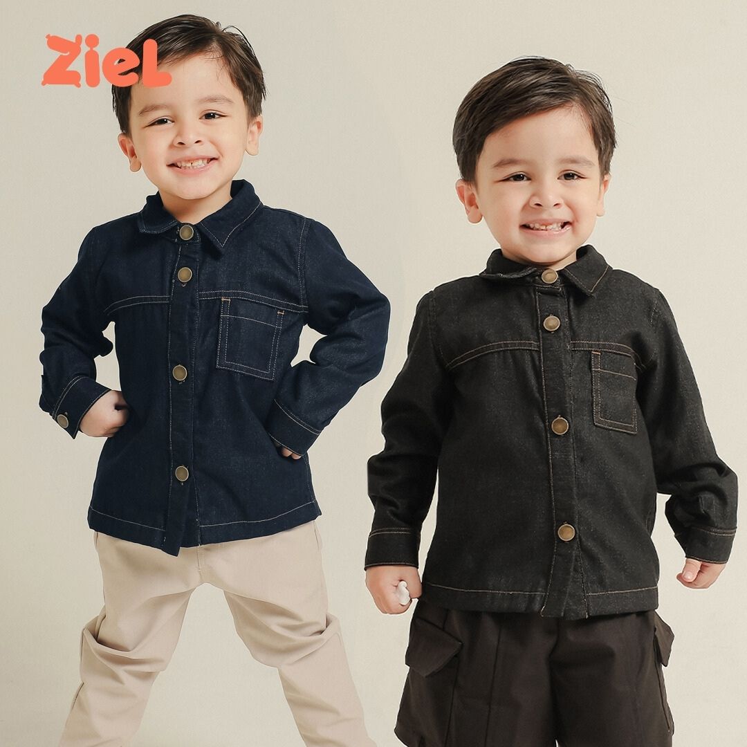 ZIEL KIDS - Elden Top Kemeja Anak Laki-Laki Jeans Premium