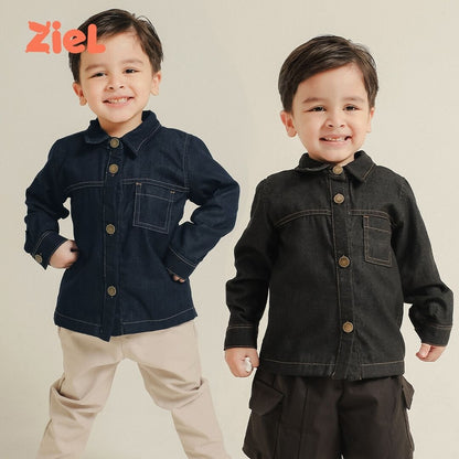 ZIEL KIDS - Elden Top Kemeja Anak Laki-Laki Jeans Premium