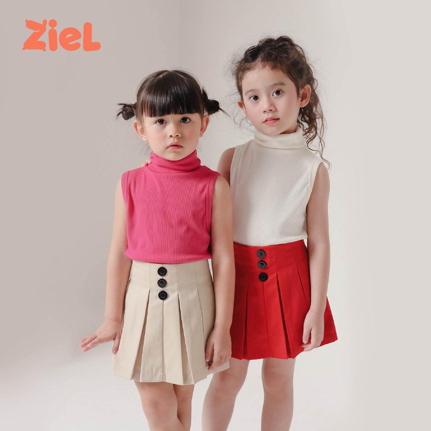 ZIEL KIDS Caca Top Baju Anak Perempuan Kaos Turtle Neck Rib Cotton Premium