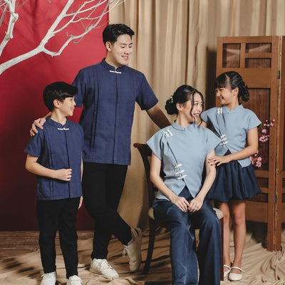 ⁠ZIEL KIDS - Aihan Set | CNY 2026 | Setelan Cheongsam Qipao Semiwool Premium | Couple Mom & Girl