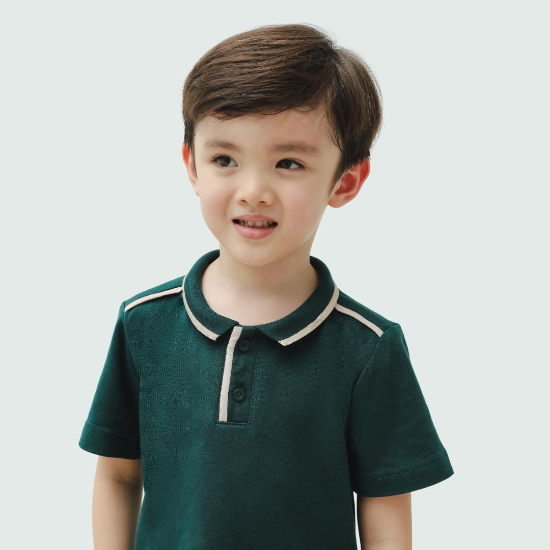 ZIEL KIDS - Alder Top Polo Shirt Atasan Katun Premium Couple Dad & Boy