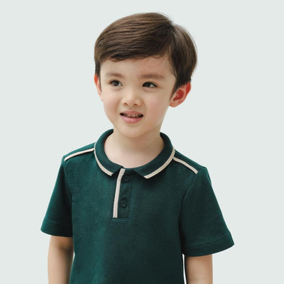 ZIEL KIDS - Alder Top Polo Shirt Atasan Katun Premium Couple Dad & Boy