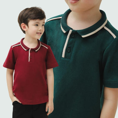 ZIEL KIDS - Alder Top Polo Shirt Atasan Katun Premium Couple Dad & Boy