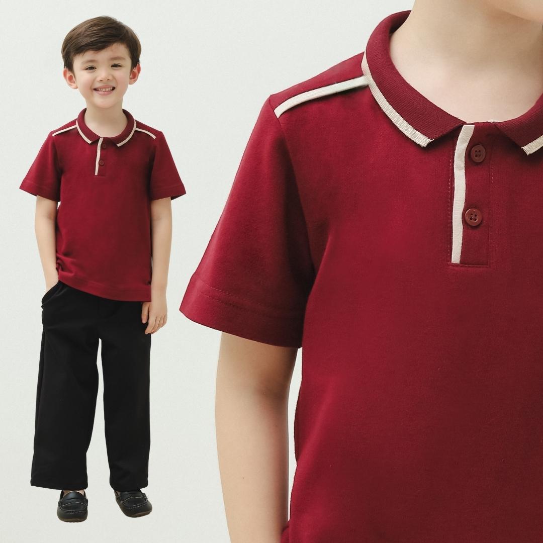 ZIEL KIDS - Alder Top Polo Shirt Atasan Katun Premium Couple Dad & Boy