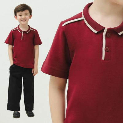 ZIEL KIDS - Alder Top Polo Shirt Atasan Katun Premium Couple Dad & Boy
