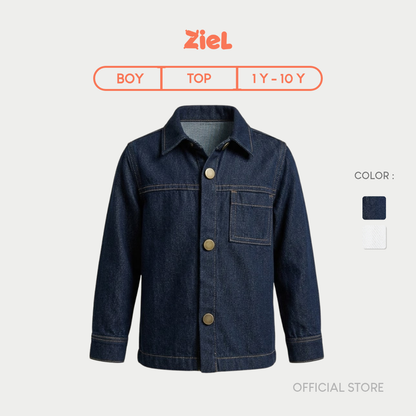 ZIEL KIDS - Elden Top Kemeja Anak Laki-Laki Jeans Premium