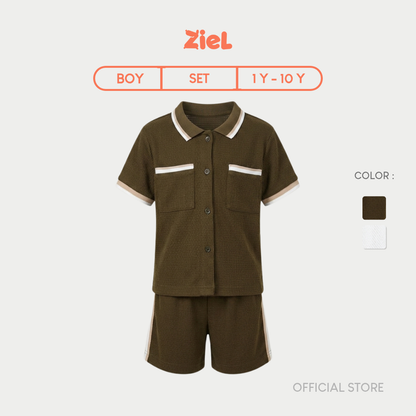 ZIEL KIDS - Jeno Set Baju Anak Laki-Laki Setelan Atas Bawah Knit Premium