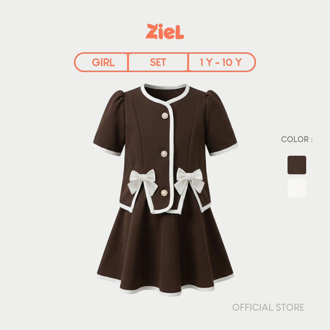 ZIEL KIDS - Melia Set Baju Anak Perempuan Setelan Atas Bawah Semiwool Premium