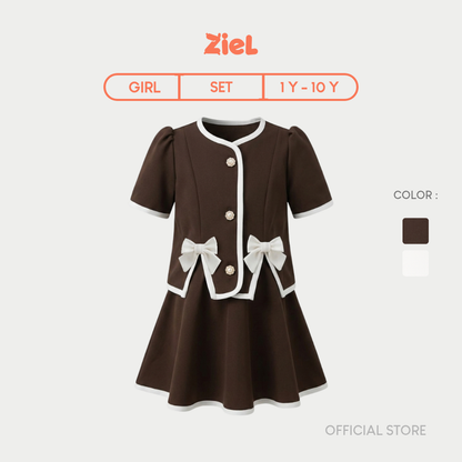 ZIEL KIDS - Melia Set Baju Anak Perempuan Setelan Atas Bawah Semiwool Premium