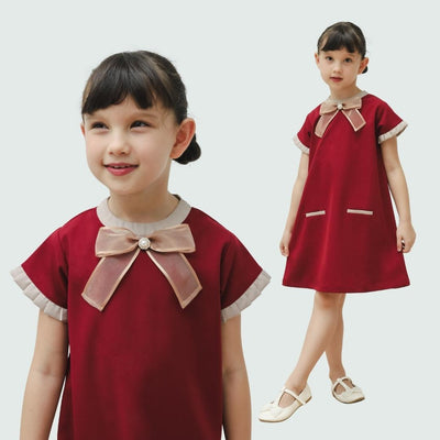 ZIEL KIDS - Carla Set & Dress Terusan Semiwool Premium Couple Mom & Girl