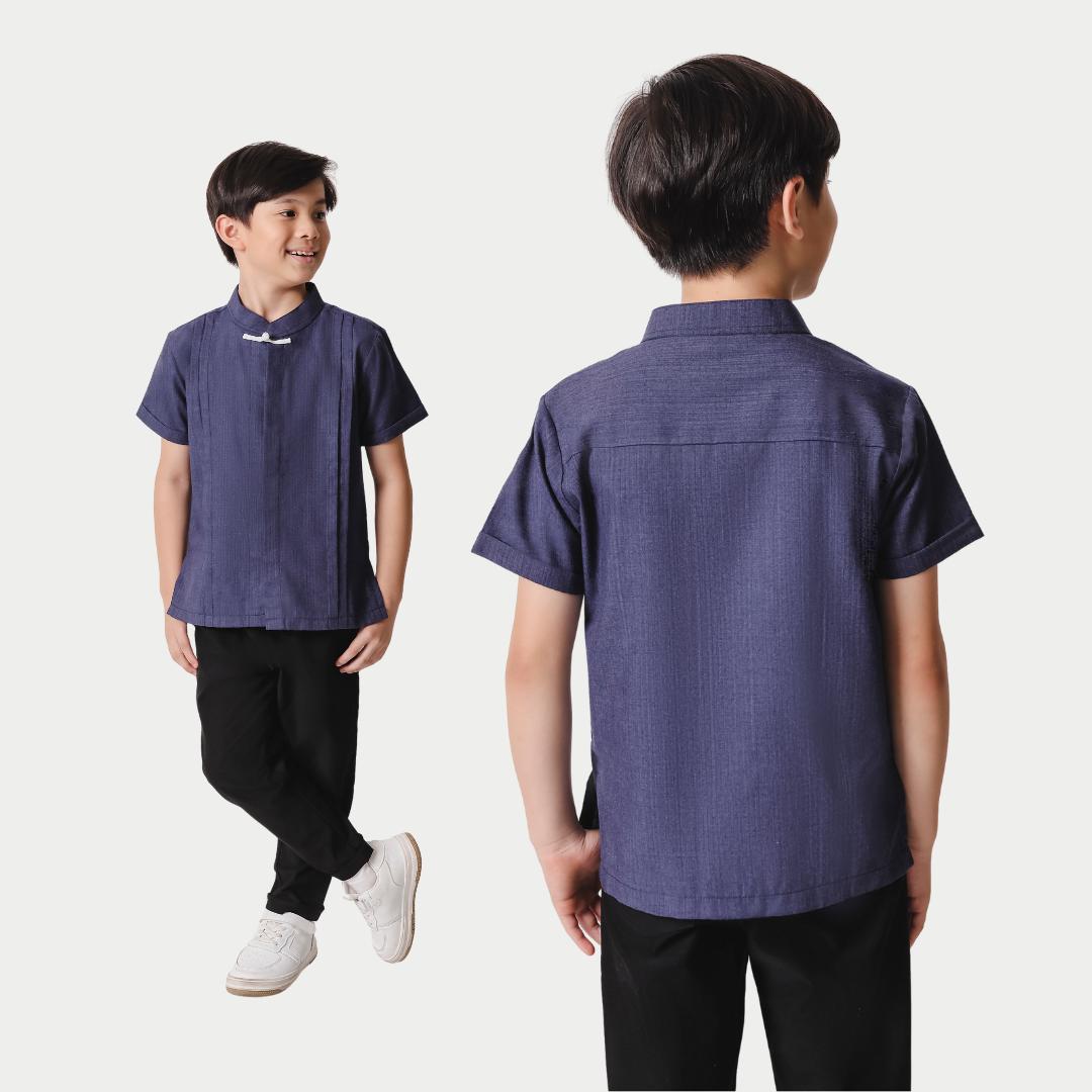 ⁠ZIEL KIDS - Chenle Cheongsam | CNY 2026 | Atasan Qipao Cotton Premium | Couple  Dad & Boy