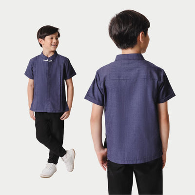 ⁠ZIEL KIDS - Chenle Cheongsam | CNY 2026 | Atasan Qipao Cotton Premium | Couple  Dad & Boy