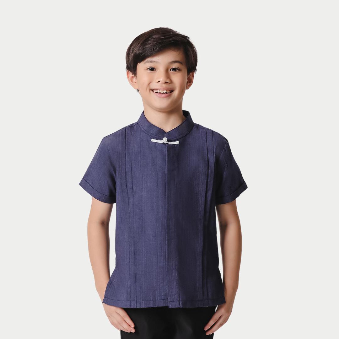 ⁠ZIEL KIDS - Chenle Cheongsam | CNY 2026 | Atasan Qipao Cotton Premium | Couple  Dad & Boy