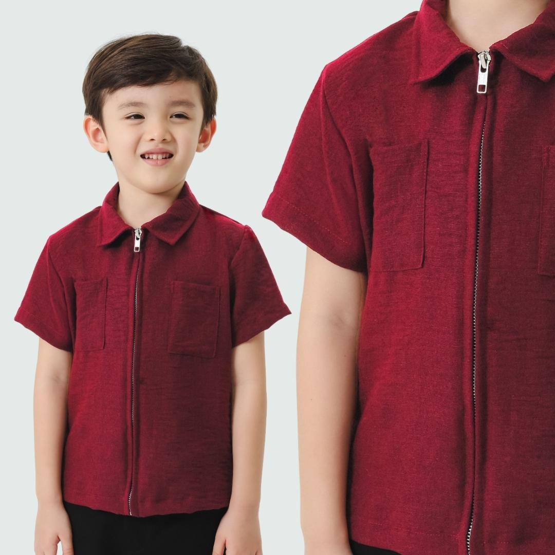 ZIEL KIDS - Cosmo Top Atasan Linen Crincle Premium Couple Dad & Boy