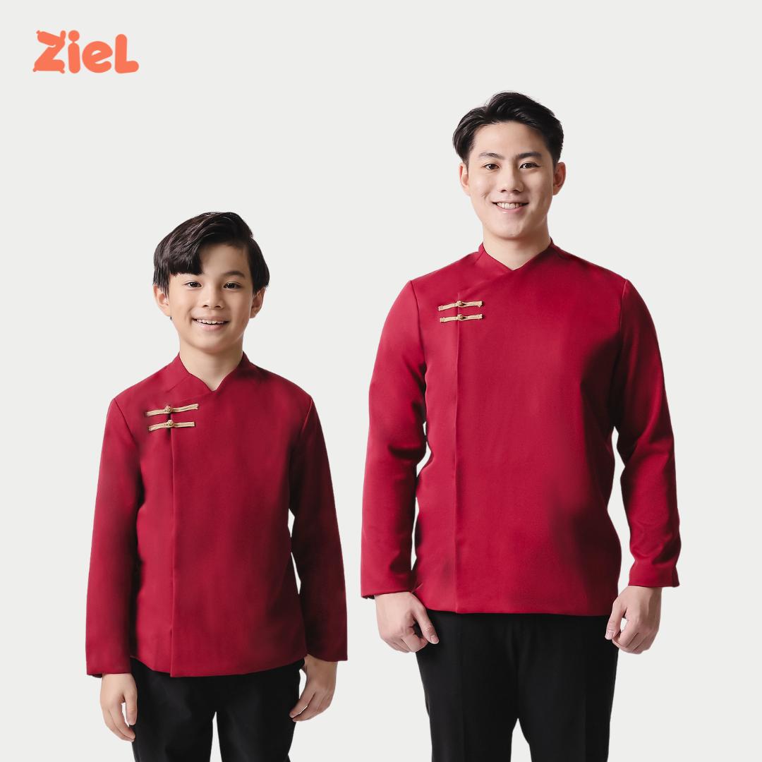 ⁠ZIEL KIDS - Hao Cheongsam | CNY 2026 | Atasan Qipao Semiwool Premium | Couple Dad & Boy