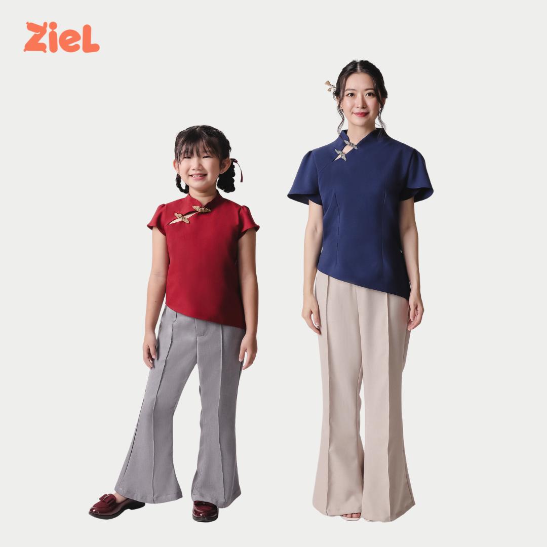 ⁠ZIEL KIDS - Nuo Set | CNY 2026 | Setelan Cheongsam Qipao Semiwool Premium | Couple Mom & Girl