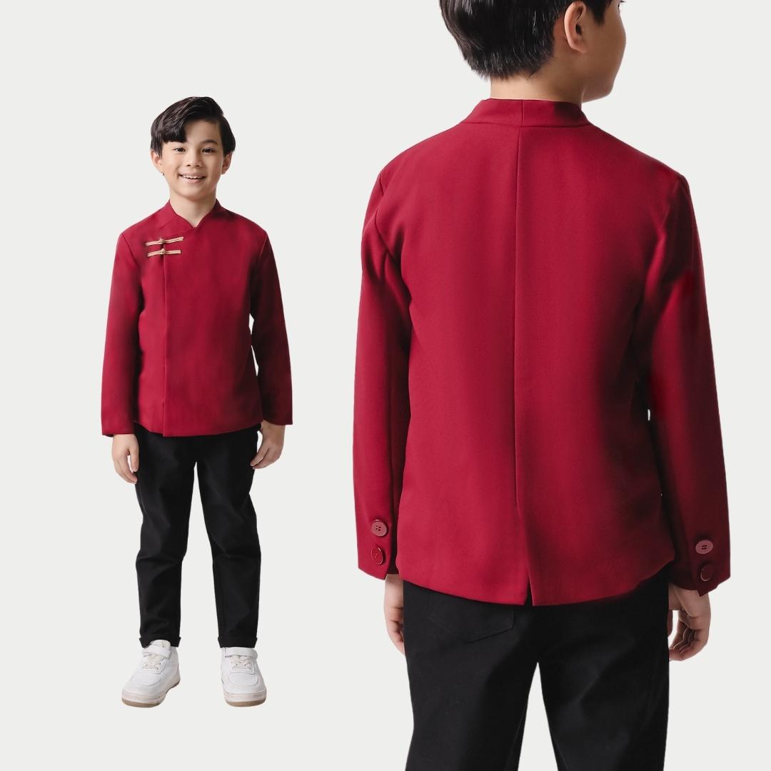 ⁠ZIEL KIDS - Hao Cheongsam | CNY 2026 | Atasan Qipao Semiwool Premium | Couple Dad & Boy