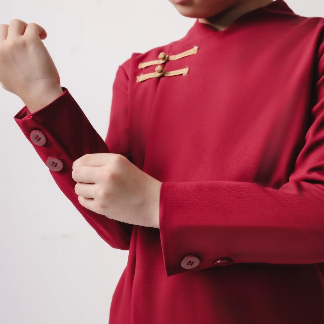 ⁠ZIEL KIDS - Hao Cheongsam | CNY 2026 | Atasan Qipao Semiwool Premium | Couple Dad & Boy