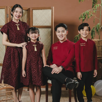 ⁠ZIEL KIDS - Hao Cheongsam | CNY 2026 | Atasan Qipao Semiwool Premium | Couple Dad & Boy