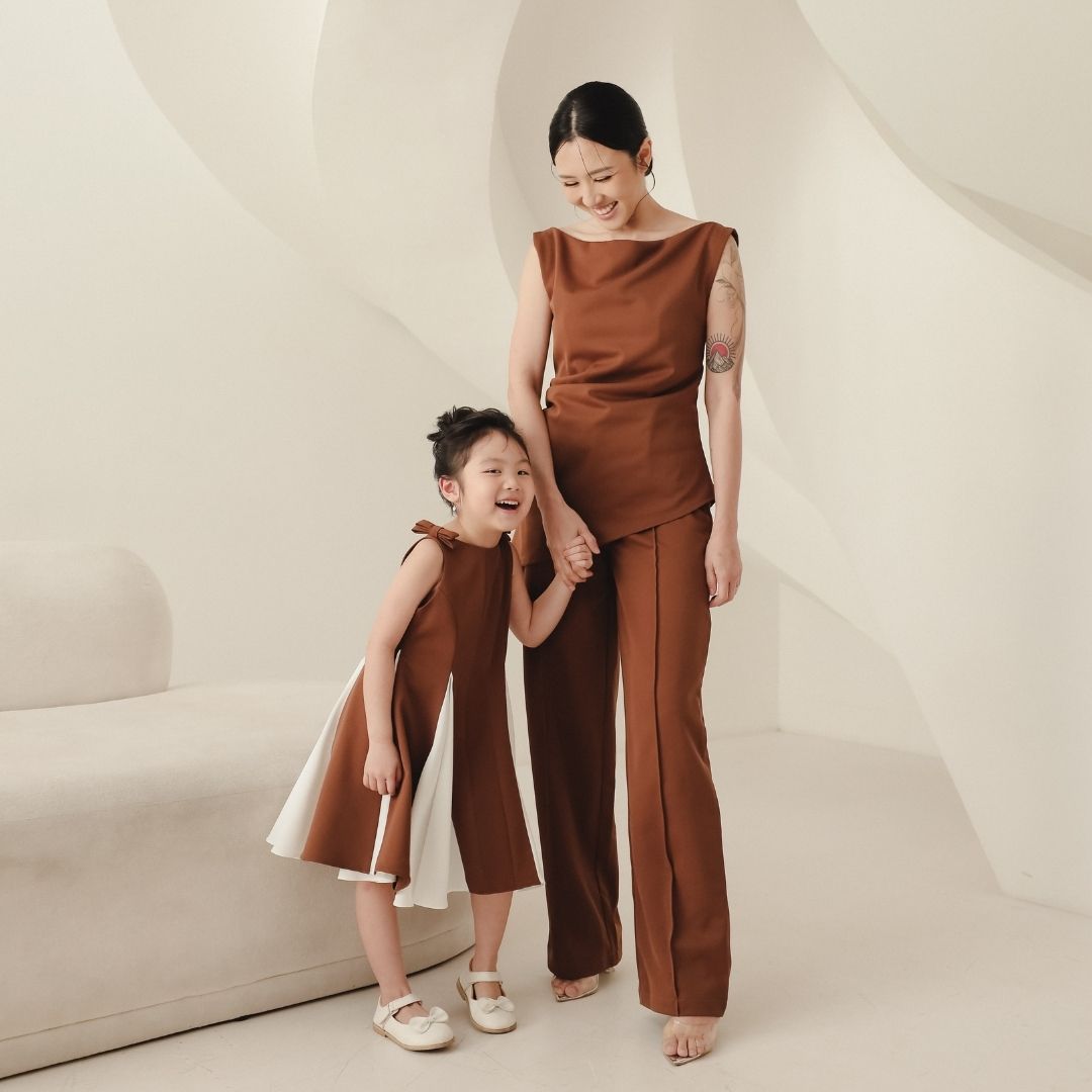 ZIEL x VERENA - Hayami Top Atasan Semiwool Premium Couple Mom & Girl
