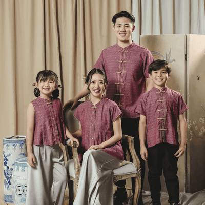 ZIEL KIDS - Jiwo Set | CNY 2026 | Setelan Cheongsam Qipao Rayon Semiwool Premium | Couple Mom & Girl