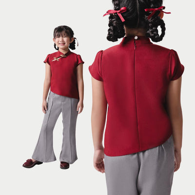 ⁠ZIEL KIDS - Nuo Set | CNY 2026 | Setelan Cheongsam Qipao Semiwool Premium | Couple Mom & Girl