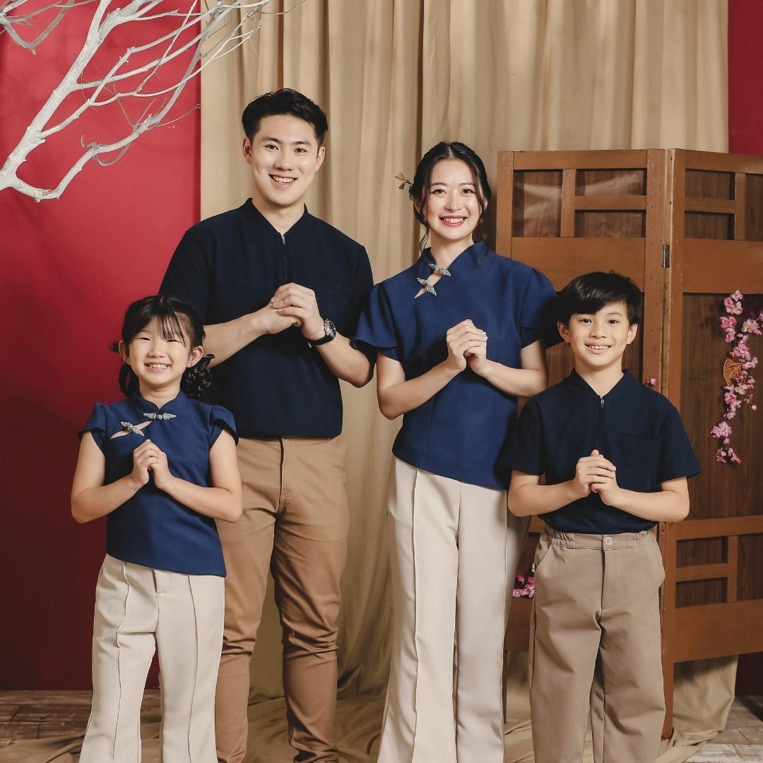 ⁠ZIEL KIDS - Nuo Set | CNY 2026 | Setelan Cheongsam Qipao Semiwool Premium | Couple Mom & Girl