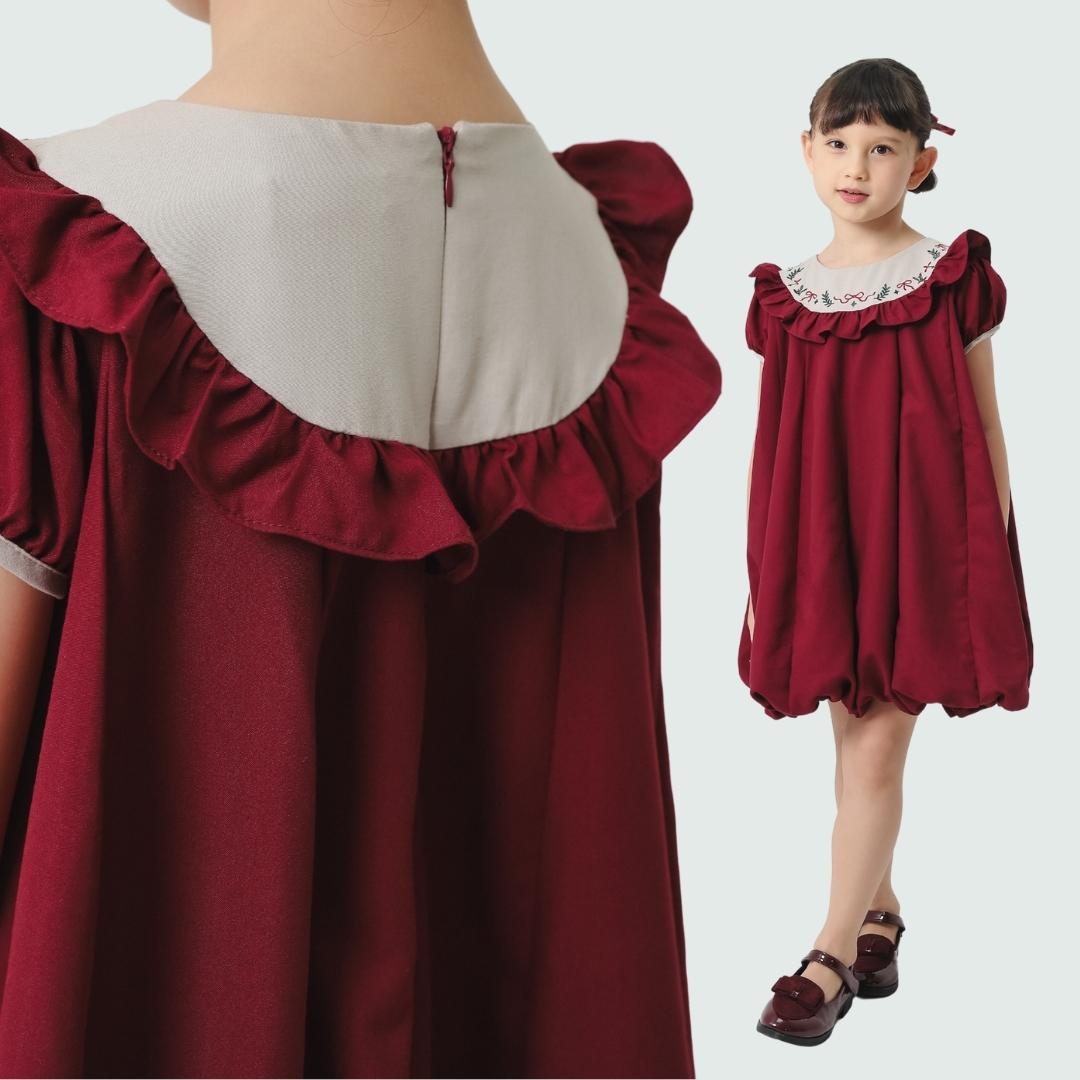ZIEL KIDS - Polaris Dress Terusan Katun Premium Couple Mom & Girl