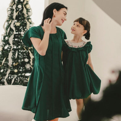 ZIEL KIDS - Polaris Dress Terusan Katun Premium Couple Mom & Girl