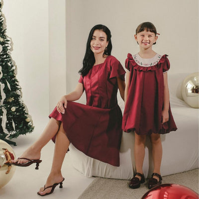 ZIEL KIDS - Polaris Dress Terusan Katun Premium Couple Mom & Girl