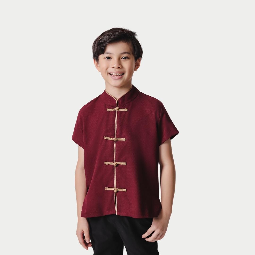 ⁠ZIEL KIDS - Renjun Cheongsam | CNY 2026 | Atasan Qipao Jacquard Premium | Couple Dad & Boy