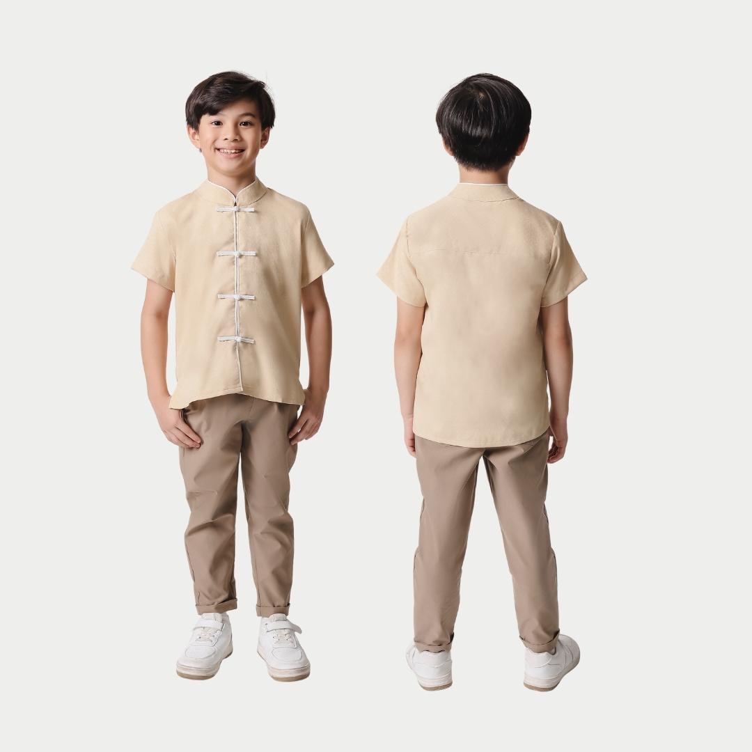 ⁠ZIEL KIDS - Renjun Cheongsam | CNY 2026 | Atasan Qipao Jacquard Premium | Couple Dad & Boy