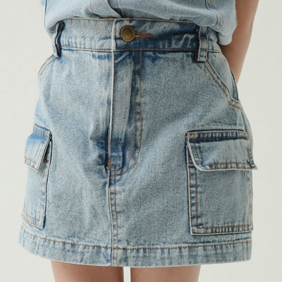 ZIEL x VERENA - Shinobu Skort Bawahan Denim Premium Couple Mom & Girl