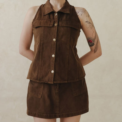 ZIEL x VERENA - Shinobu Skort Bawahan Denim Premium Couple Mom & Girl