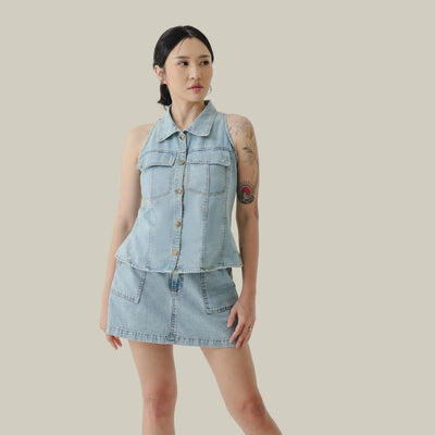 ZIEL x VERENA - Shinobu Skort Bawahan Denim Premium Couple Mom & Girl
