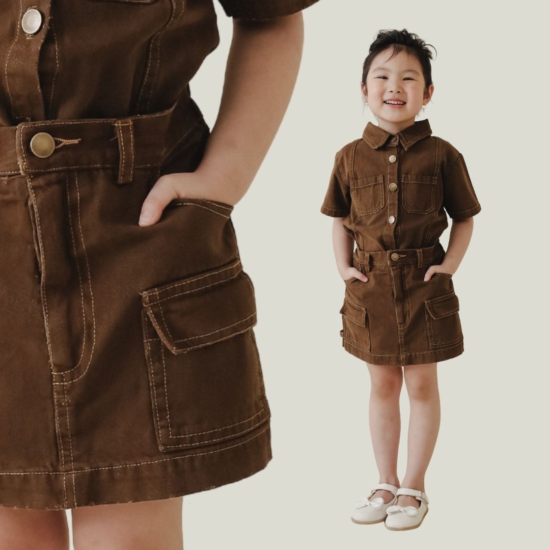 ZIEL x VERENA - Shinobu Skort Bawahan Denim Premium Couple Mom & Girl
