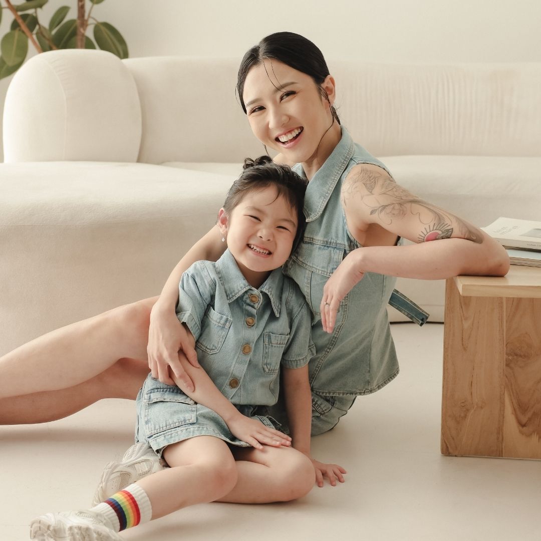 ZIEL x VERENA - Shinobu Skort Bawahan Denim Premium Couple Mom & Girl