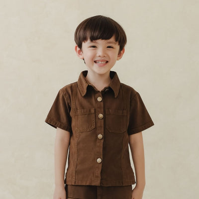 ZIEL x VERENA - Shinobu Top Atasan Denim Premium Couple Mom & Kids