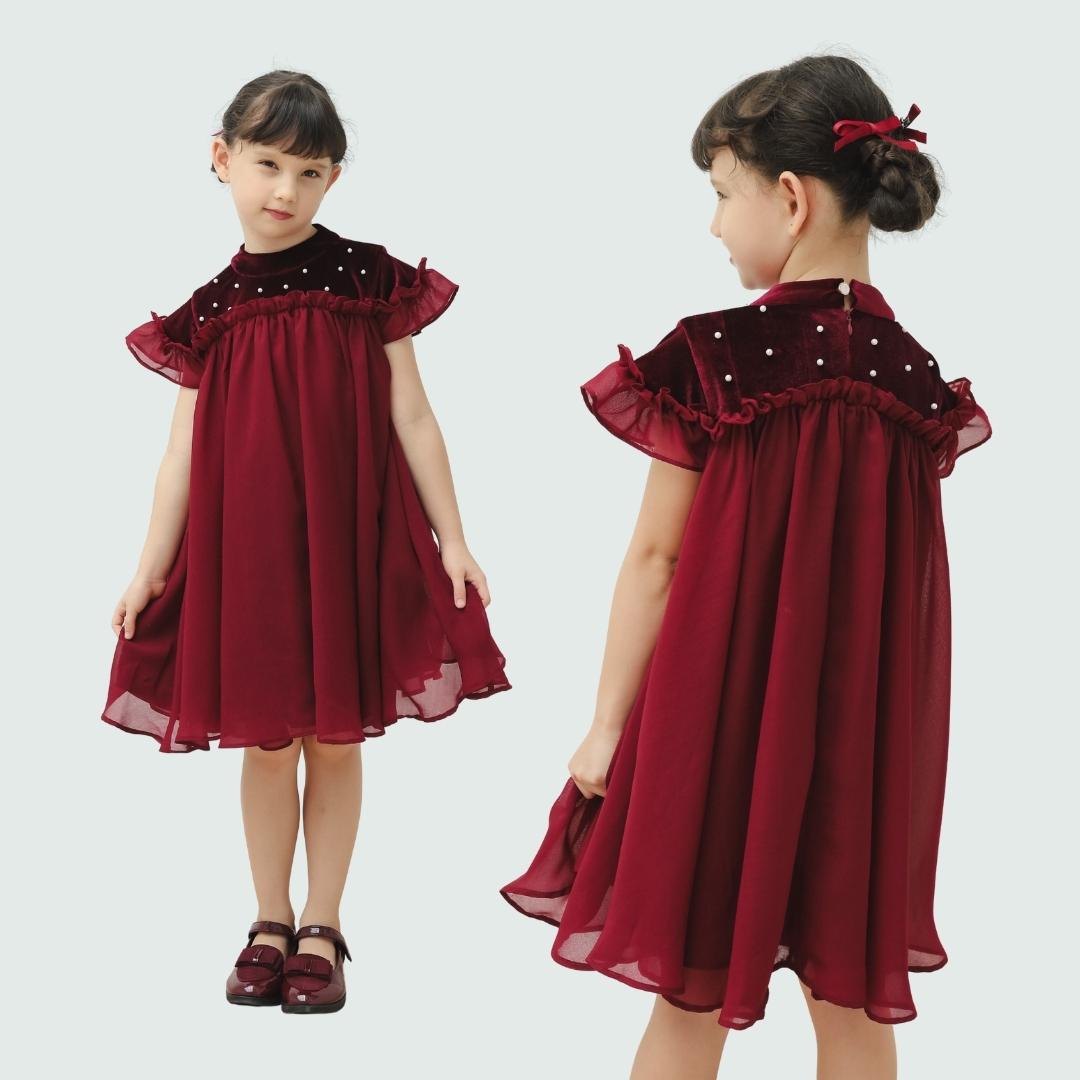 ZIEL KIDS - Stella Dress Terusan Chiffon Premium Couple Mom & Girl