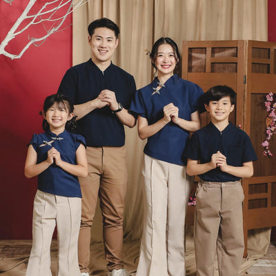 ⁠ZIEL KIDS - Taeho Top | CNY 2026 | Atasan Cheongsam Qipao Cotton Premium | Couple Dad & Boy