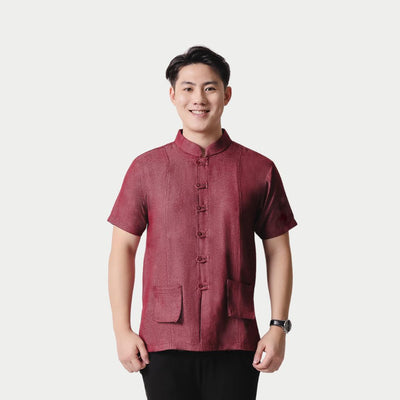 ⁠ZIEL KIDS - Han Cheongsam | CNY 2026 | Atasan Qipao Denim Cotton Premium | Couple Dad & Boy