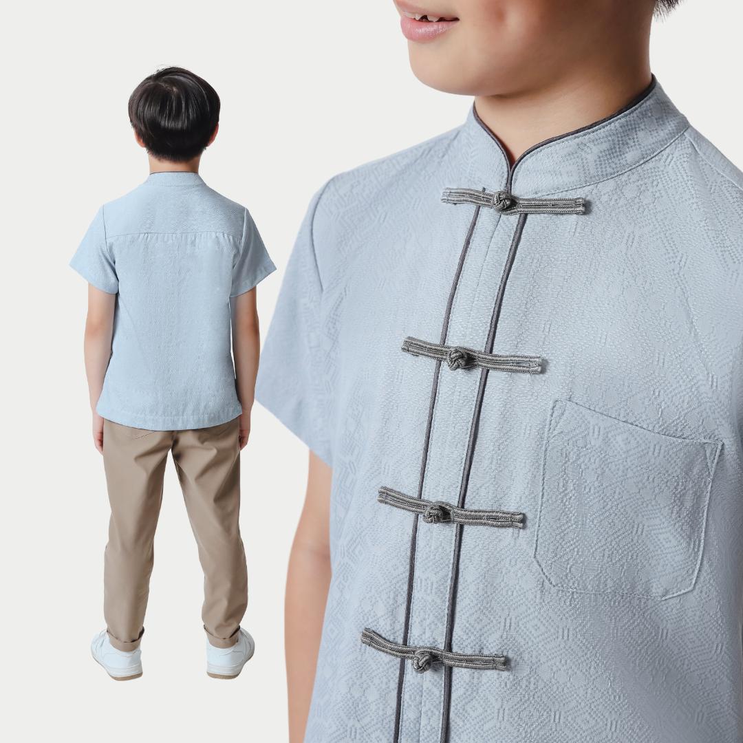 ⁠ZIEL KIDS - Yong Cheongsam | CNY 2026 | Atasan Qipao Rayon Dobby Premium | Couple Dad & Boy